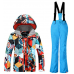 APTRO Boys Windproof Ski Suit children/Kids Snow Skiing Waterproof Jacket and Pants Set